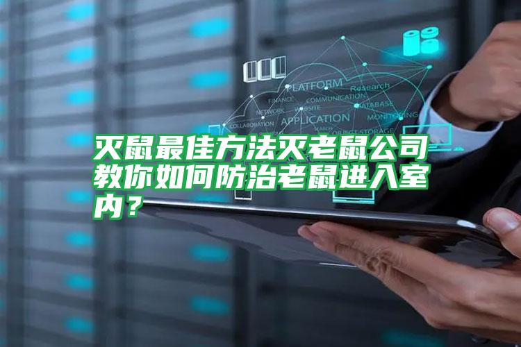滅鼠最佳方法滅老鼠公司教你如何防治老鼠進入室內?