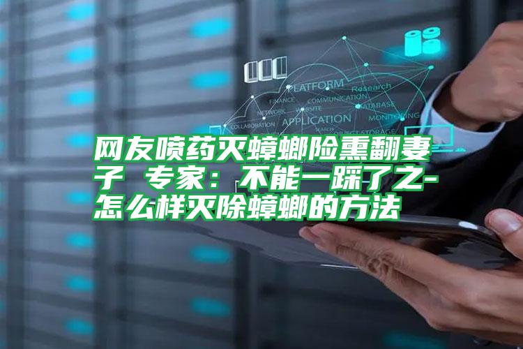 網(wǎng)友噴藥滅蟑螂險(xiǎn)熏翻妻子 專家:不能一踩了之-怎么樣滅除蟑螂的方法