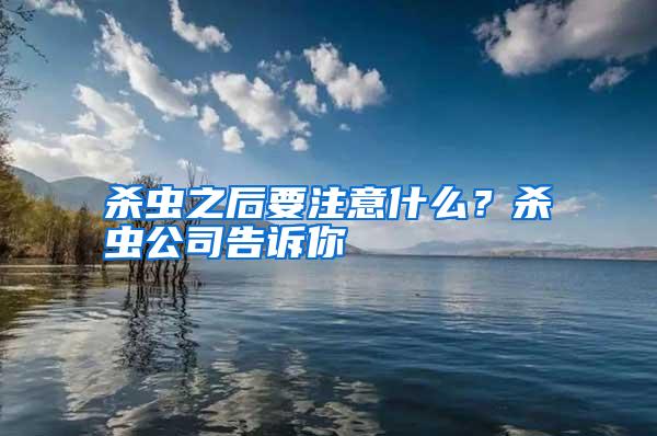 殺蟲之后要注意什么?殺蟲公司告訴你