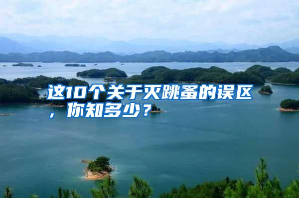 這10個(gè)關(guān)于滅跳蚤的誤區(qū),你知多少?