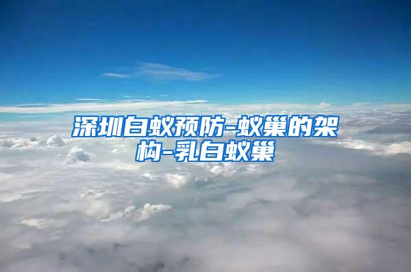 深圳白蟻預防-蟻巢的架構-乳白蟻巢