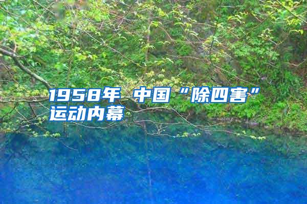 1958年 中國(guó)“除四害”運(yùn)動(dòng)內(nèi)幕