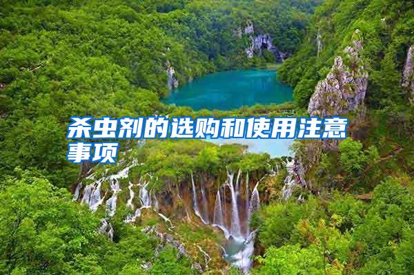 殺蟲劑的選購和使用注意事項