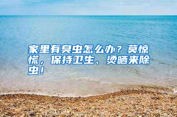 家里有臭蟲怎么辦?莫驚慌,保持衛(wèi)生、燙曬來除蟲!