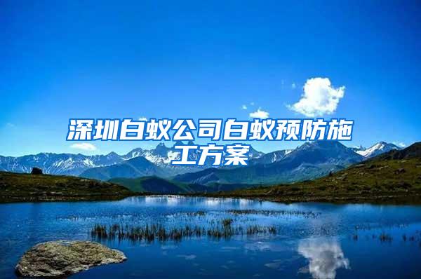 深圳白蟻公司白蟻預防施工方案
