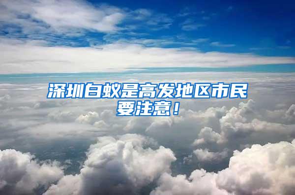 深圳白蟻是高發(fā)地區(qū)市民要注意！