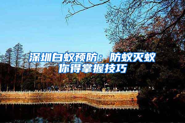 深圳白蟻預(yù)防：防蟻滅蟻你得掌握技巧
